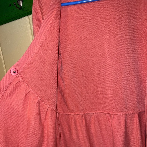 J. Jill Peplum Coral Knit Sweater Cardigan With Button Closure Size XS - Picture 10 of 13